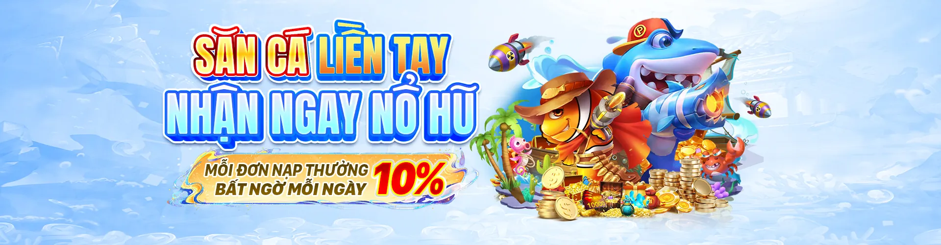 Bối cảnh bắn cá dưới đại dương rực rỡ